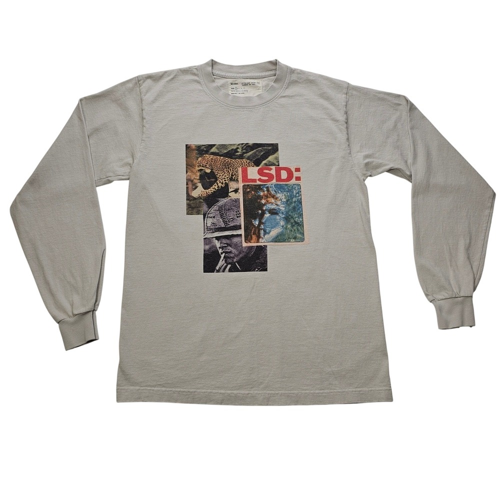 Matt McCormick One of These Days LSD Collage Long Sleeve Shirt Grey Mens Small